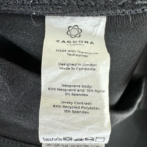 Zaggora London Hot Pants Black Neoprene Yoga Workout Leggings Thermal Fit Size 2 - Picture 7 of 8